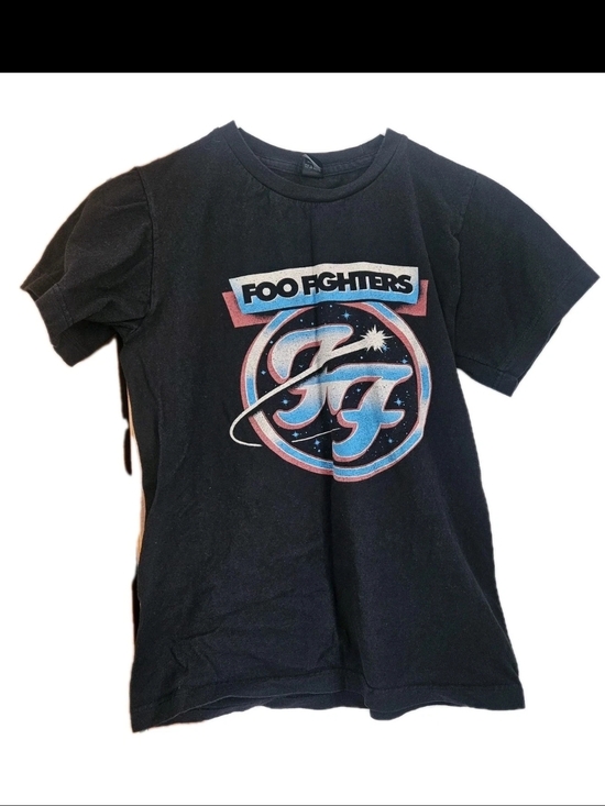 Tultex Tops - Foo Fighters Comet Logo T-Shirt - Black - Size S - Tultex Soft Style Band Tee